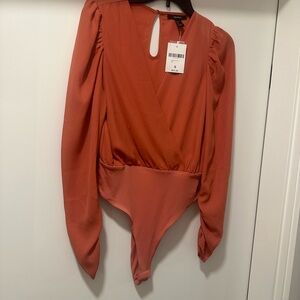 Forever 21 Rust Wrap Bodysuit